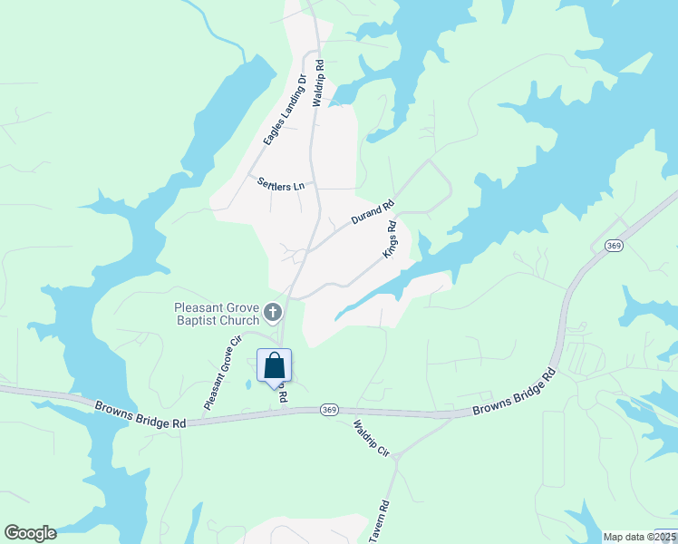 map of restaurants, bars, coffee shops, grocery stores, and more near 9725 Kings Road in Gainesville