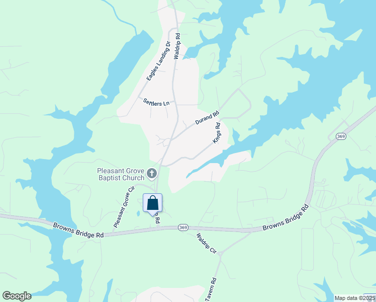 map of restaurants, bars, coffee shops, grocery stores, and more near 9725 Kings Road in Gainesville