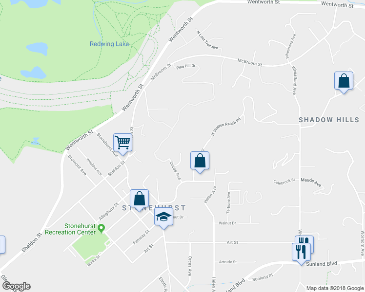 map of restaurants, bars, coffee shops, grocery stores, and more near 10900 Meseta Drive in Los Angeles