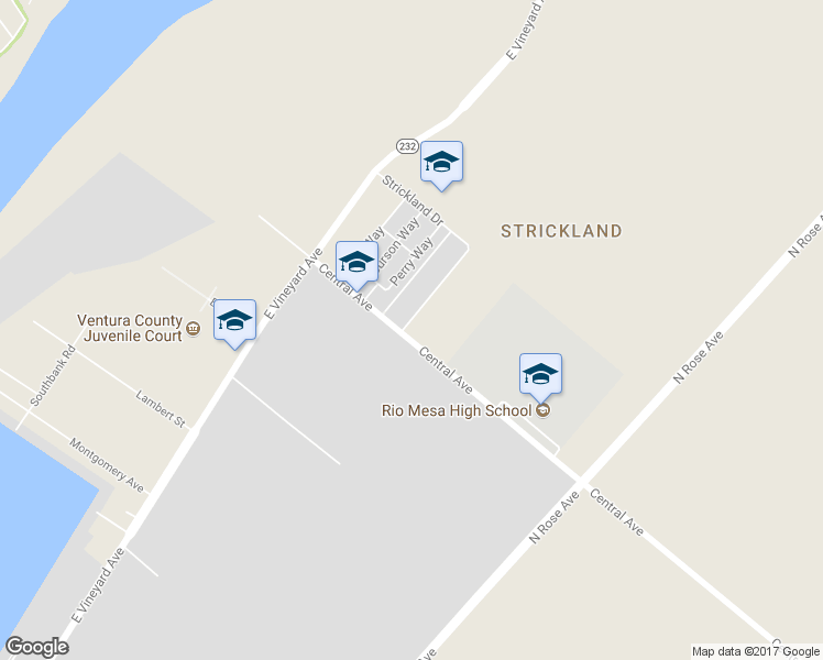 map of restaurants, bars, coffee shops, grocery stores, and more near 4732 Strickland Drive in Oxnard