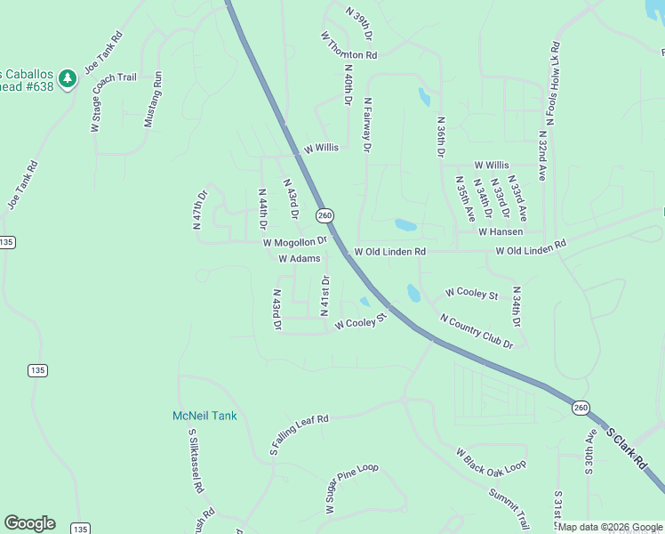 map of restaurants, bars, coffee shops, grocery stores, and more near 721 North 41st Drive in Show Low