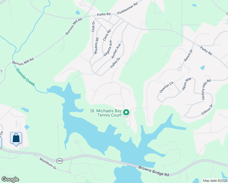 map of restaurants, bars, coffee shops, grocery stores, and more near 6320 Sterling Shores Drive in Cumming