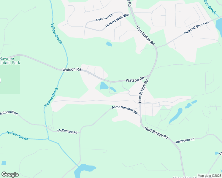 map of restaurants, bars, coffee shops, grocery stores, and more near 3505 Watson Road in Cumming