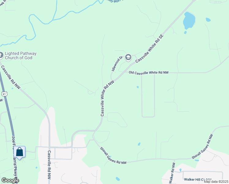 map of restaurants, bars, coffee shops, grocery stores, and more near 300 Cassville White Road Southeast in Cartersville