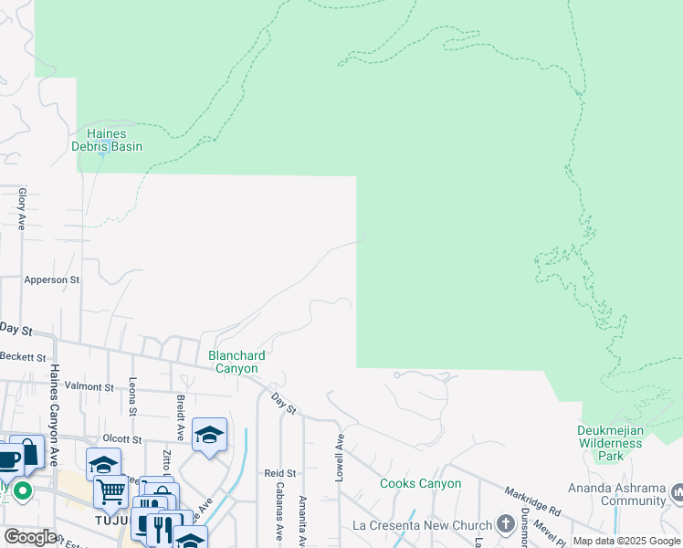 map of restaurants, bars, coffee shops, grocery stores, and more near in San Fernando
