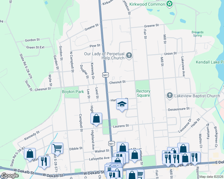 map of restaurants, bars, coffee shops, grocery stores, and more near 509 Carrison Street in Camden