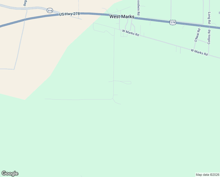 map of restaurants, bars, coffee shops, grocery stores, and more near 505 Clayton Road in Marks