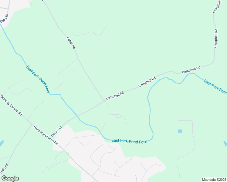 map of restaurants, bars, coffee shops, grocery stores, and more near 4388 Campbell Road in Gainesville