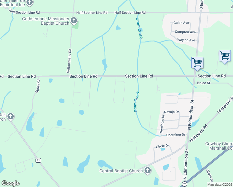 map of restaurants, bars, coffee shops, grocery stores, and more near 129 Granite Circle in Albertville