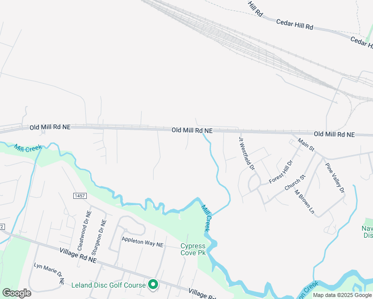 map of restaurants, bars, coffee shops, grocery stores, and more near 9995 Old Mill Rd NE in Leland