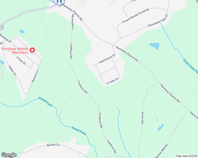 map of restaurants, bars, coffee shops, grocery stores, and more near 3427 East Vale Circle in Gainesville