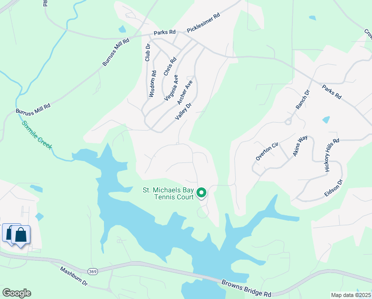 map of restaurants, bars, coffee shops, grocery stores, and more near 6450 Beacon Station Drive in Cumming