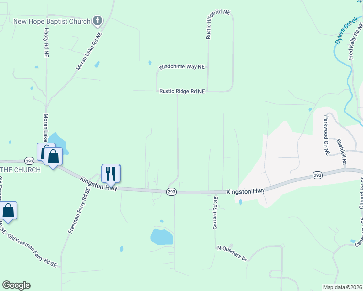 map of restaurants, bars, coffee shops, grocery stores, and more near 2261 Kingston Highway in Rome