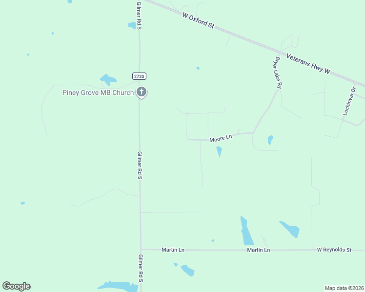 map of restaurants, bars, coffee shops, grocery stores, and more near 355 Moore Lane in Pontotoc