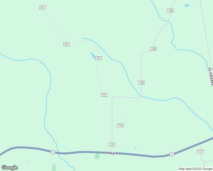 map of restaurants, bars, coffee shops, grocery stores, and more near 571 County Road 121 in Cedar Bluff