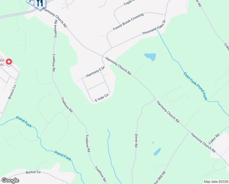 map of restaurants, bars, coffee shops, grocery stores, and more near 3343 East Vale Circle in Gainesville