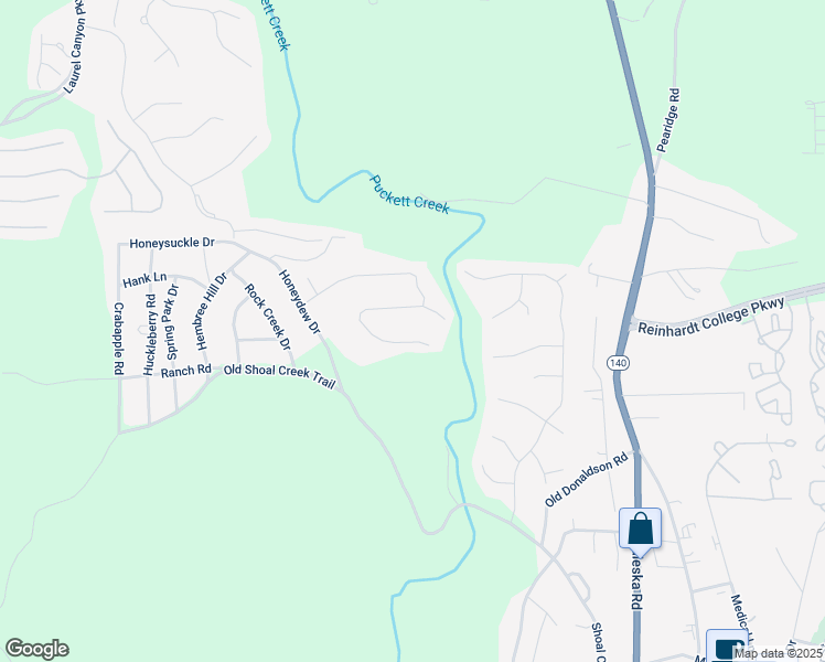 map of restaurants, bars, coffee shops, grocery stores, and more near 216 Creek View Place in Canton