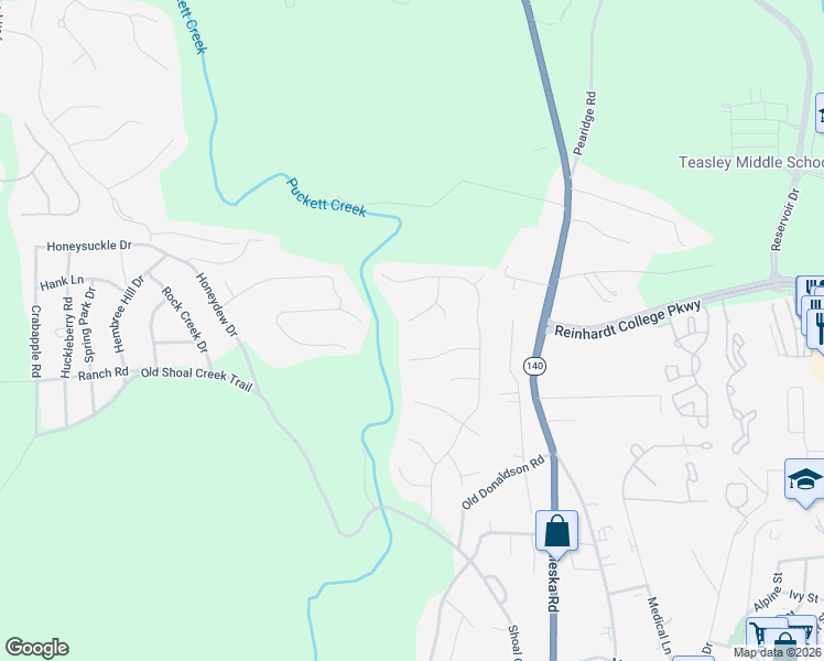 map of restaurants, bars, coffee shops, grocery stores, and more near 715 Ridgewood Way in Canton