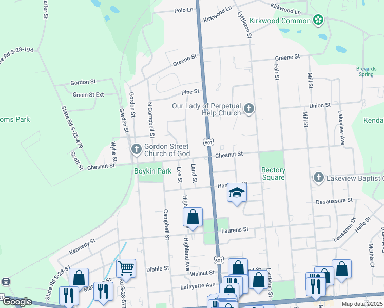 map of restaurants, bars, coffee shops, grocery stores, and more near 614 Chesnut Street in Camden