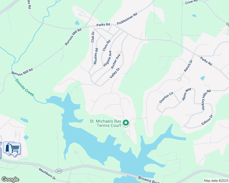 map of restaurants, bars, coffee shops, grocery stores, and more near 6450 Beacon Station Drive in Cumming