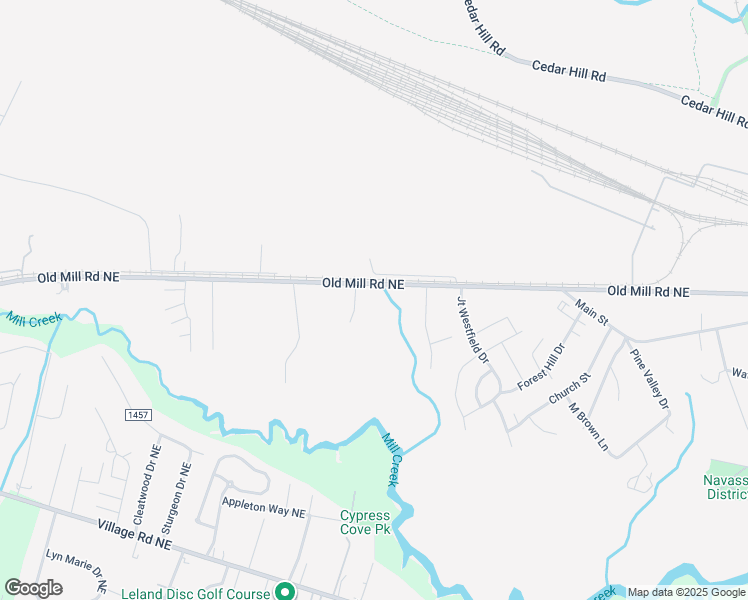 map of restaurants, bars, coffee shops, grocery stores, and more near 9995 Old Mill Rd NE in Leland