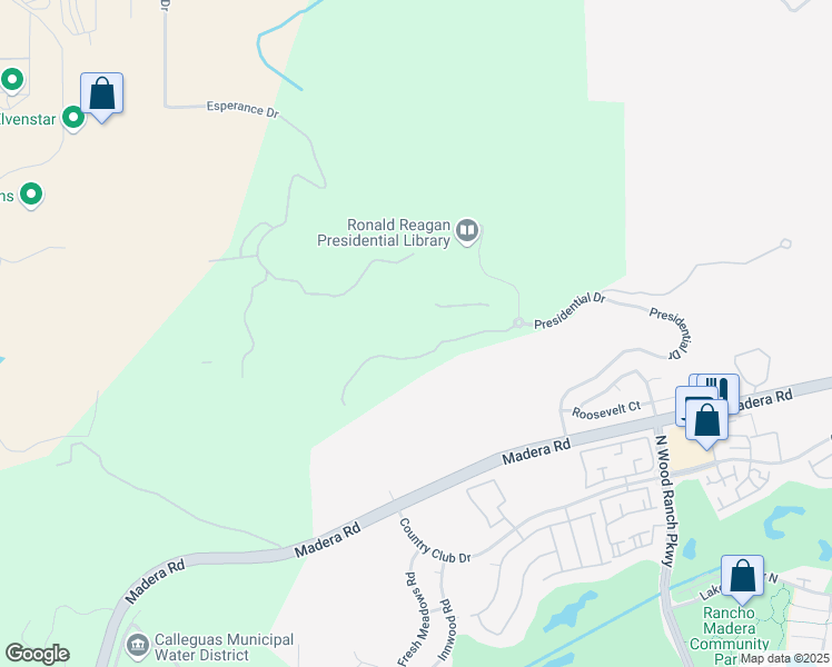 map of restaurants, bars, coffee shops, grocery stores, and more near 70 Presidential Drive in Simi Valley