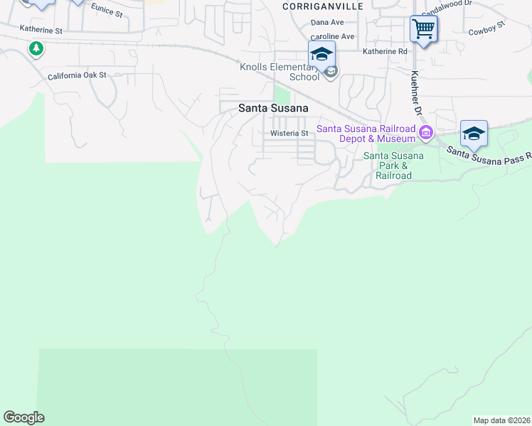 map of restaurants, bars, coffee shops, grocery stores, and more near 967 Crown Hill Drive in Simi Valley