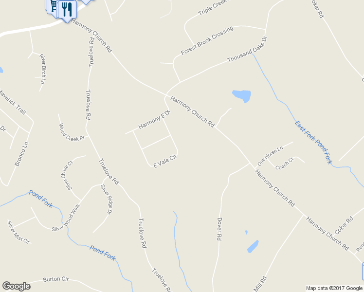 map of restaurants, bars, coffee shops, grocery stores, and more near 3343 East Vale Circle in Gainesville