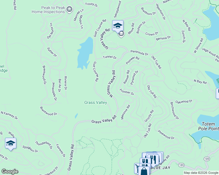 map of restaurants, bars, coffee shops, grocery stores, and more near 392 Pioneer Road in San Bernardino