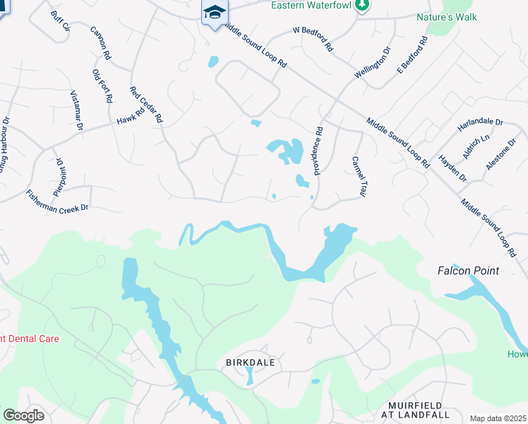 map of restaurants, bars, coffee shops, grocery stores, and more near 6404 Timber Creek Lane in Wilmington