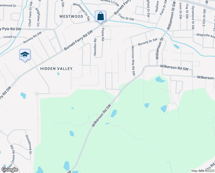 map of restaurants, bars, coffee shops, grocery stores, and more near 10 Walton Creek Drive Southwest in Rome