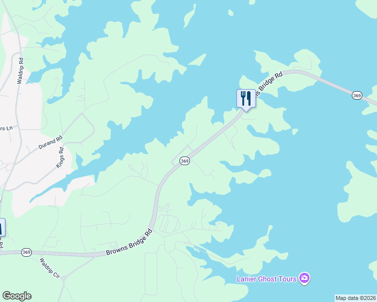map of restaurants, bars, coffee shops, grocery stores, and more near 9145 Sherri Beth Lane in Gainesville