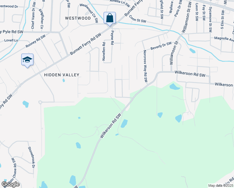 map of restaurants, bars, coffee shops, grocery stores, and more near 12 Walton Creek Drive Southwest in Rome
