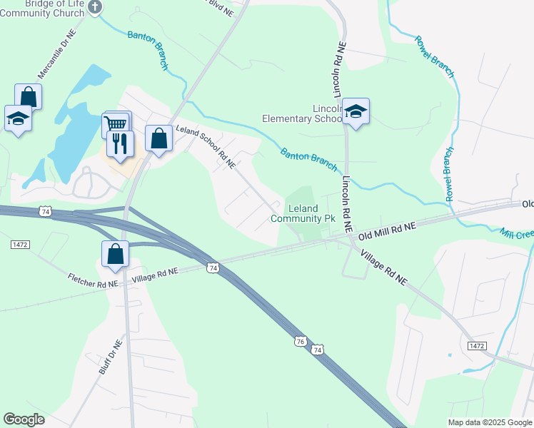 map of restaurants, bars, coffee shops, grocery stores, and more near 9224 Southview Court Northeast in Belville
