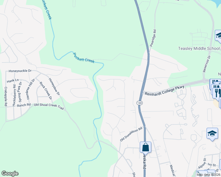 map of restaurants, bars, coffee shops, grocery stores, and more near 707 Ridgewood Way in Canton