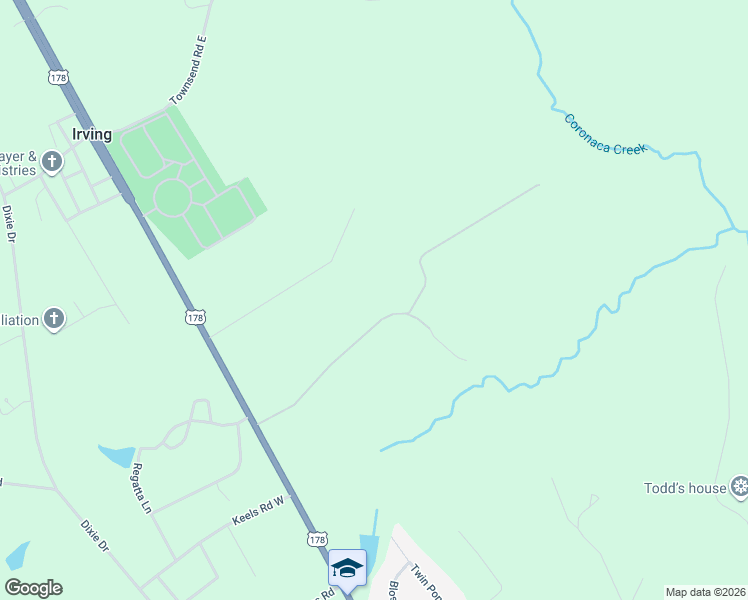 map of restaurants, bars, coffee shops, grocery stores, and more near 201-259 Keels Road East in Hodges