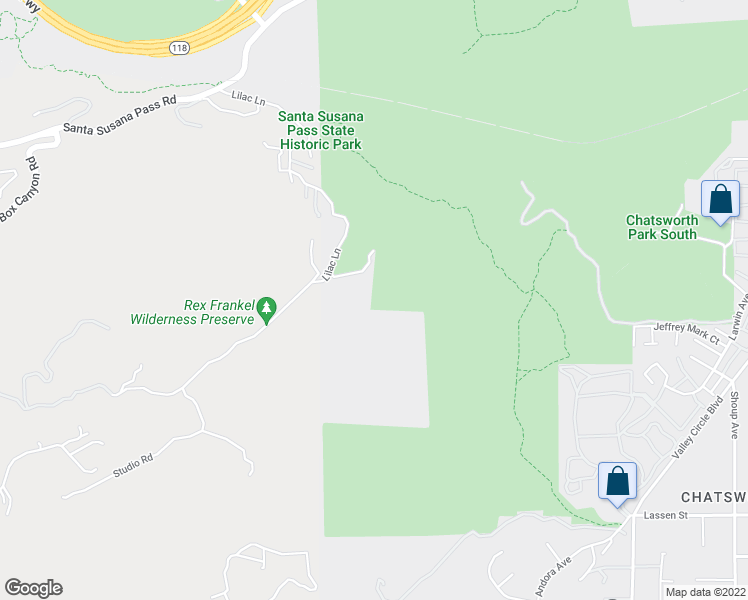 map of restaurants, bars, coffee shops, grocery stores, and more near 10200 Lilac Lane in Simi Valley