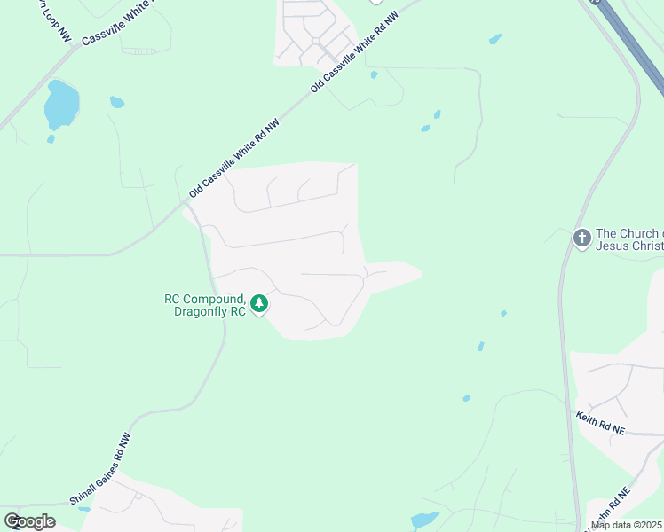 map of restaurants, bars, coffee shops, grocery stores, and more near 70 Willow Bend Drive Northwest in Cartersville