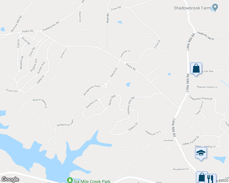 map of restaurants, bars, coffee shops, grocery stores, and more near 5635 Ranch Drive in Cumming