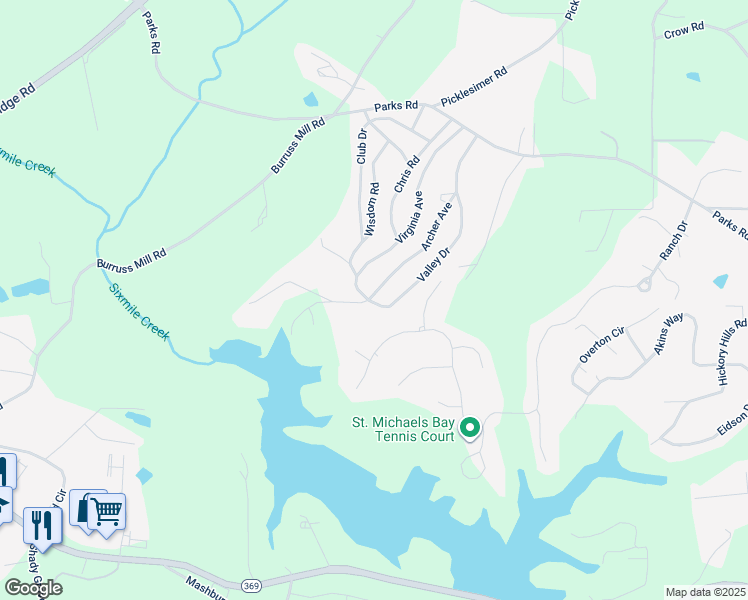 map of restaurants, bars, coffee shops, grocery stores, and more near 5325 Virginia Avenue in Cumming