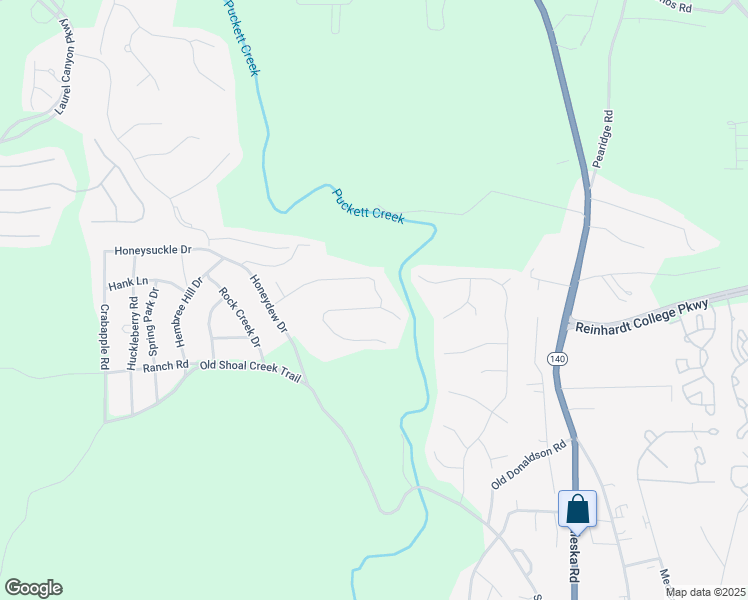 map of restaurants, bars, coffee shops, grocery stores, and more near 269 Creek View Place in Canton