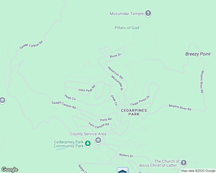 map of restaurants, bars, coffee shops, grocery stores, and more near 21819 North Jobs Peak Road in Crestline