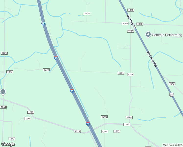 map of restaurants, bars, coffee shops, grocery stores, and more near 416 County Road 1288 in Vinemont