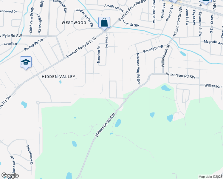 map of restaurants, bars, coffee shops, grocery stores, and more near 20 Walton Creek Drive Southwest in Rome