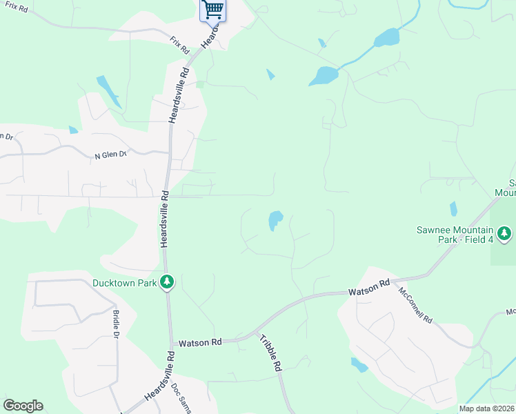 map of restaurants, bars, coffee shops, grocery stores, and more near 5090 Teal Trail in Cumming