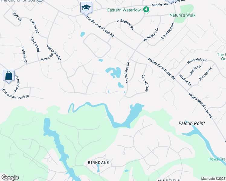 map of restaurants, bars, coffee shops, grocery stores, and more near 6411 Timber Creek Lane in Wilmington
