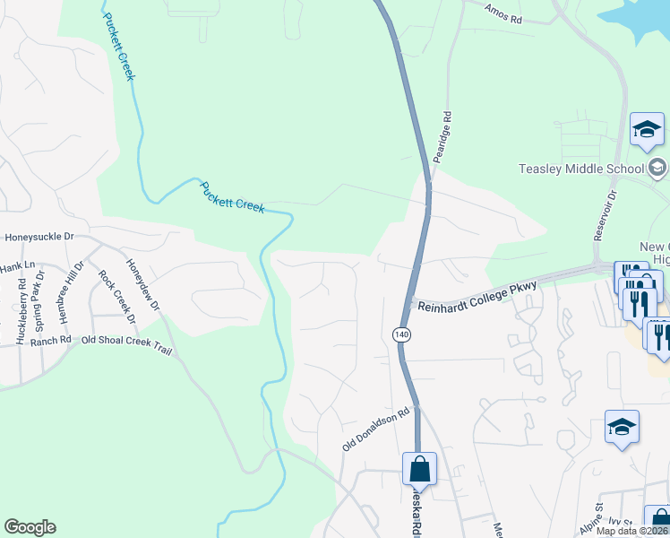 map of restaurants, bars, coffee shops, grocery stores, and more near 1059 Whispering Woods Drive in Canton