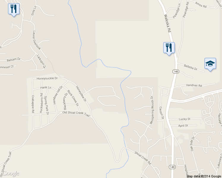 map of restaurants, bars, coffee shops, grocery stores, and more near 152 Puckett Creek Dr in Canton