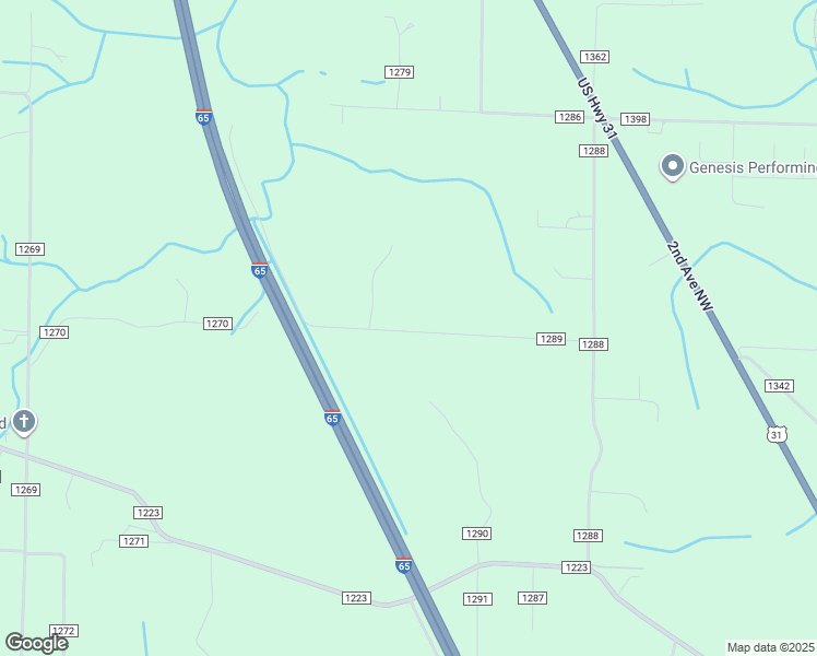 map of restaurants, bars, coffee shops, grocery stores, and more near 416 County Road 1288 in Vinemont