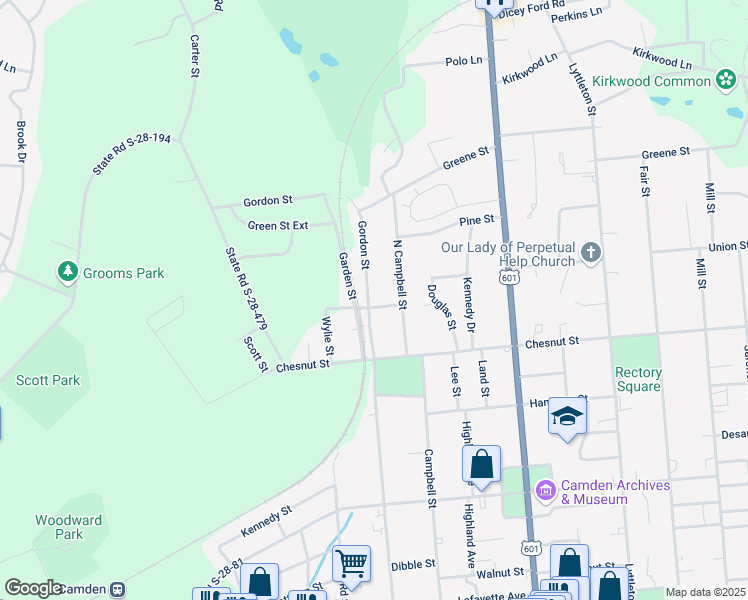 map of restaurants, bars, coffee shops, grocery stores, and more near 816 18th Street in Camden